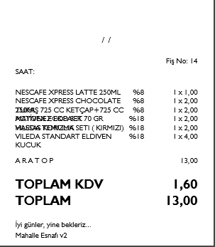 MEP ile Fatura yada Fiş Yazdırabilir miyim ?
